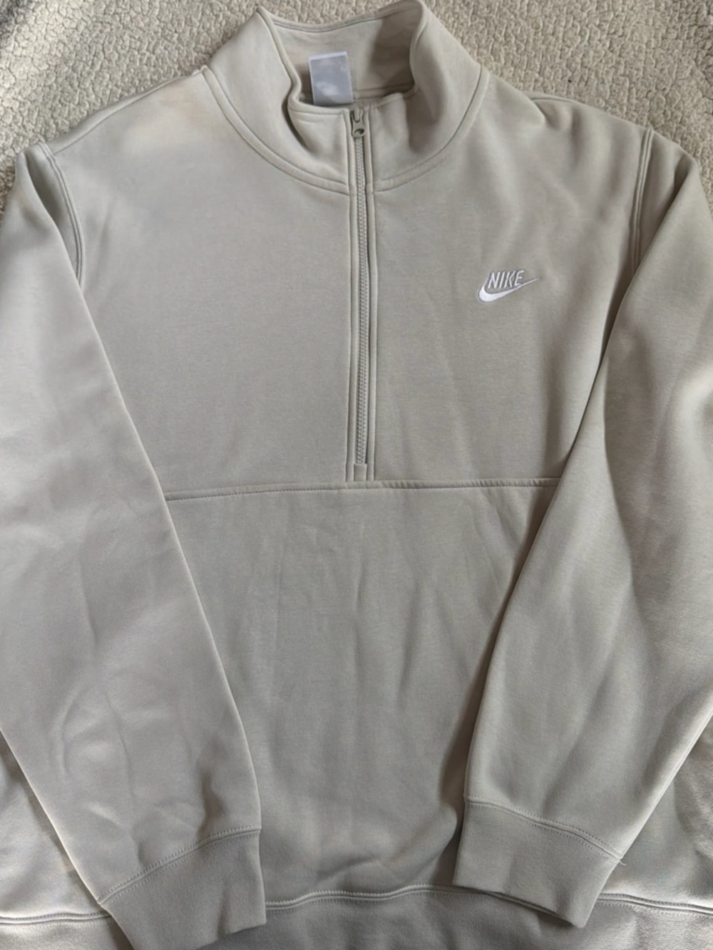Nike Men’s Light Beige Half-Zip Pullover